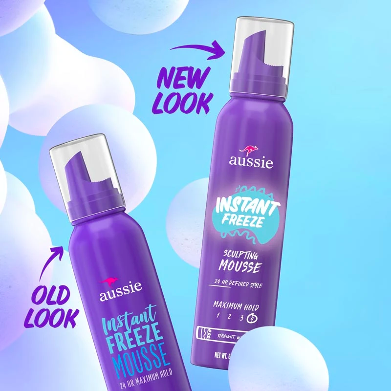 Aussie Instant Freeze Sculpting Hair Mousse, Maximum Hold, 6 Oz